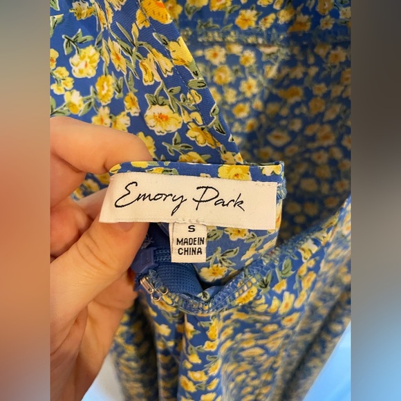 Lulus Adorably Floral Blue Floral Print Cutout Midi Dress - Picture 6 of 6